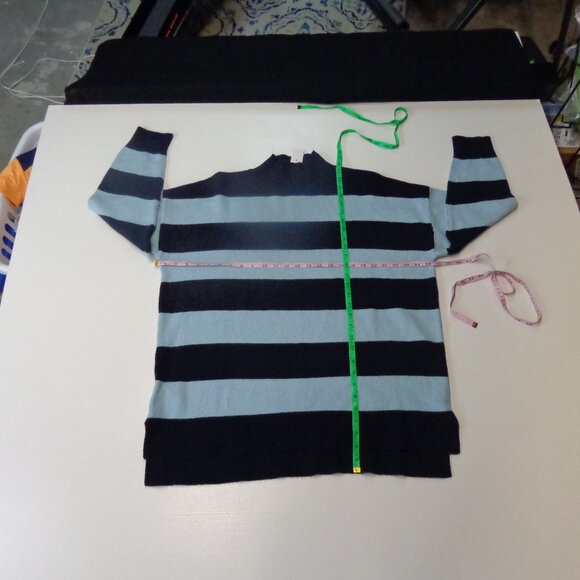 NWT Loft *Size XL  Navy and Baby Blue Striped Sweater - Picture 6 of 10